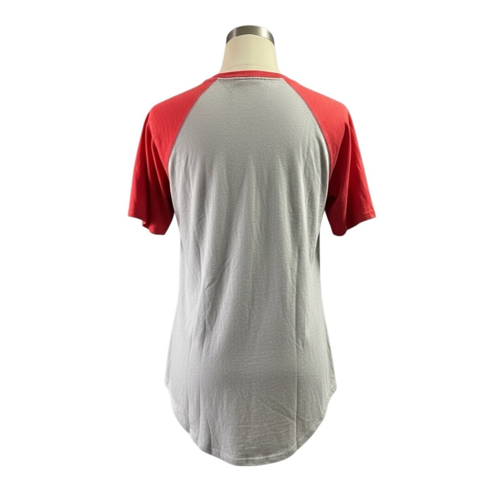 The North Face Womens Graphic T-Shirt LOT OF 2 Texas Flag Redbox Blue Red Small - Picture 2 of 6